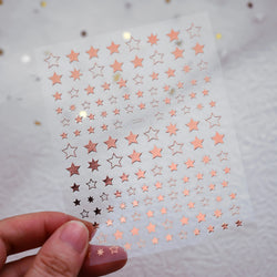 9Pcs 3D Sliver Stars Nails Stickers Bronzing Star Nail Art Decals For DIY Nail Art Decoration Self Adhesive Nail Manicure Parts* (Online Order Only)