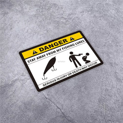 Stickers Warning DANGER Stay Away From My Fishing Boat Do Not Disturb Applique for Fish Box Car Styling Window (ONLINE ORDER ONLY)