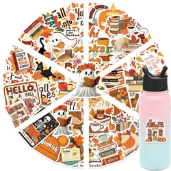 50Pcs Bookish Fall Stickers For Water Laptop Skateboard Computer Luggage Decals Motivational Scrapbook Sticker (ONLINE ORDER ONLY)