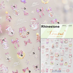 Snowman Apple Stars Gift Bell Snowflake Christmas Tree 3D Jelly Self Adhesive Nail Art Stickers Santa Claus Xmas Manicure Decals (ONLINE ORDER ONLY)