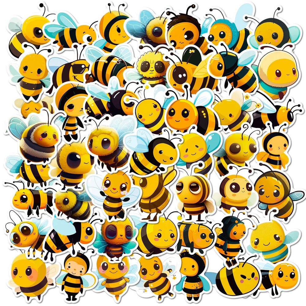 Cartoon Bee Stickers for Kids DIY, Phone, Laptop, Scrapbooking (ONLINE ORDER ONLY)
