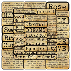 Retro Love Text Stickers for Phone, Laptop, Luggage, Skateboard - 10/30/50PCS (ONLINE ORDER ONLY)