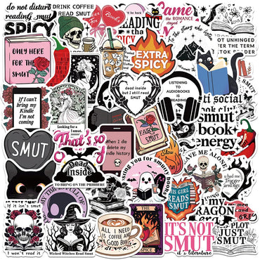 10/50PCS Cool Smutty Romance Bookish Spice Reader Dragon Girl Cartoon Sticker Aesthetic Kindle Ipad Phone Laptop Diary Sticker (ONLINE ORDER ONLY)