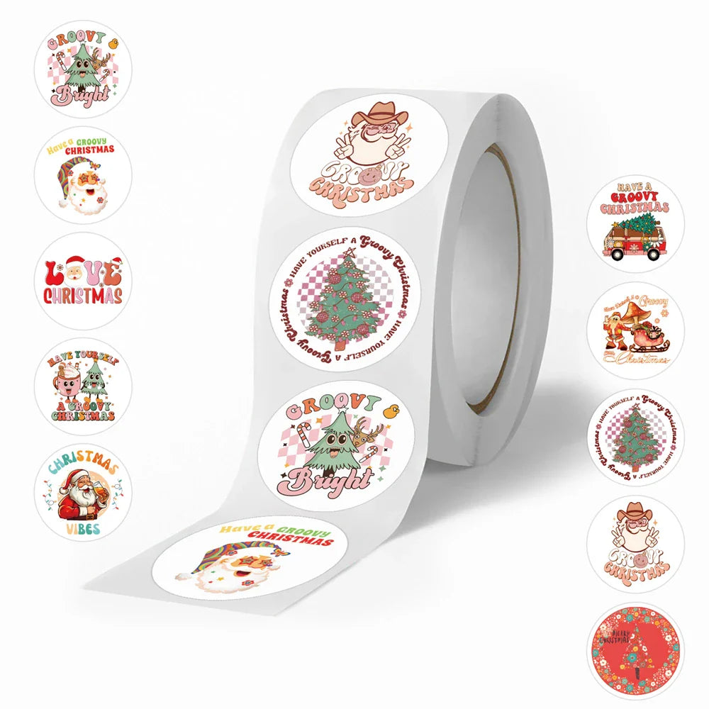 500pcs/roll Kids Stationery Stickers Birthday Party Back ground Fruits Balloon Happy Banner Refrigerator Vegetable Stickers Toys (Online Order Only)