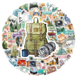 50Pcs Outdoor Travel Stickers Laptop Bicycle Guitar Skateboard Sticker Kid DIY Graffiti Waterproof Stickers Toy (ONLINE ORDER ONLY)