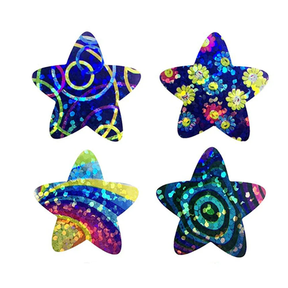 100-500pcs Color Star Sticker Birthday Wedding Gift Party Decor Seal Sticker Envelope Invitation Sticker Baking Label (ONLINE ORDER ONLY)