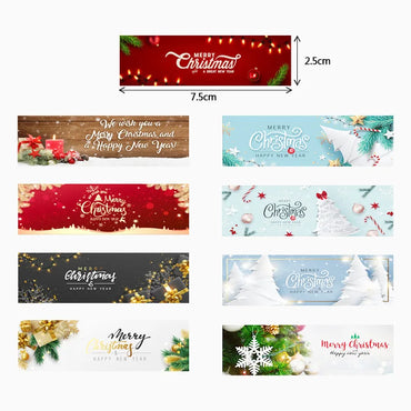 120pcs/roll Red Green Merry Christmas Santa Claus Labels Stickers for Gift Package Card Envelope Wrapping Party Small Business (ONLINE ORDER ONLY)