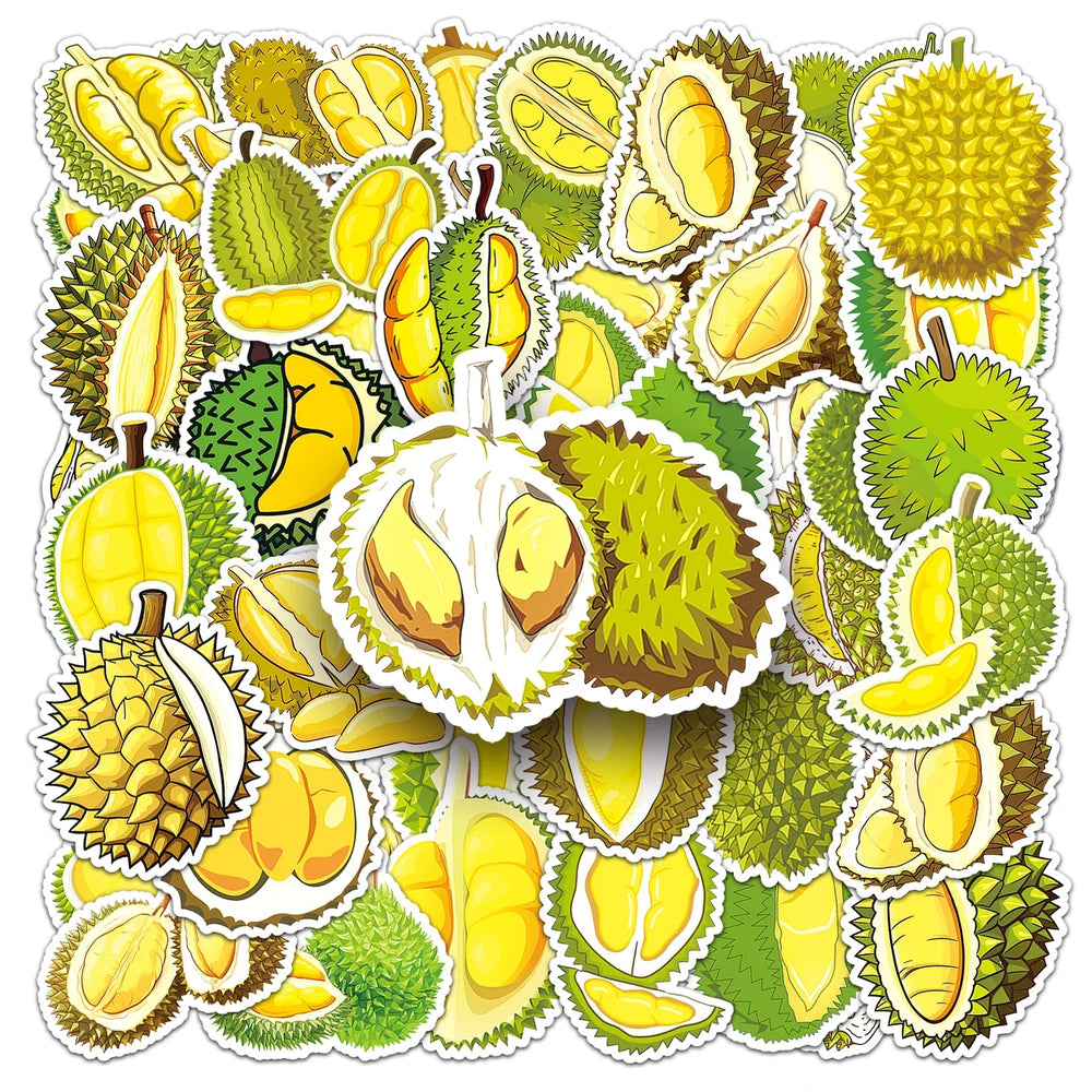 50Pcs Durian Cartoon Waterproof Vinyl Stickers for Skateboard Snowboard Decals (ONLINE ORDER ONLY)