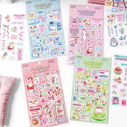 2Pcs/lot Girl Feelings Series Stickers Cute Sticker Scrapbooking Decorative Sticker Photo Album DIY Diary Stick Label Stationery (ONLINE ORDER ONLY)