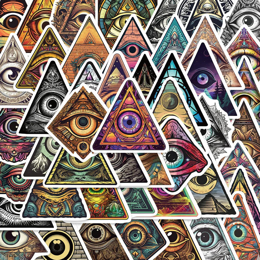 Gothic All Seeing Eye Waterproof Stickers Decals for Skateboard Motorcycle Laptop Phone Car (Online Order Only)