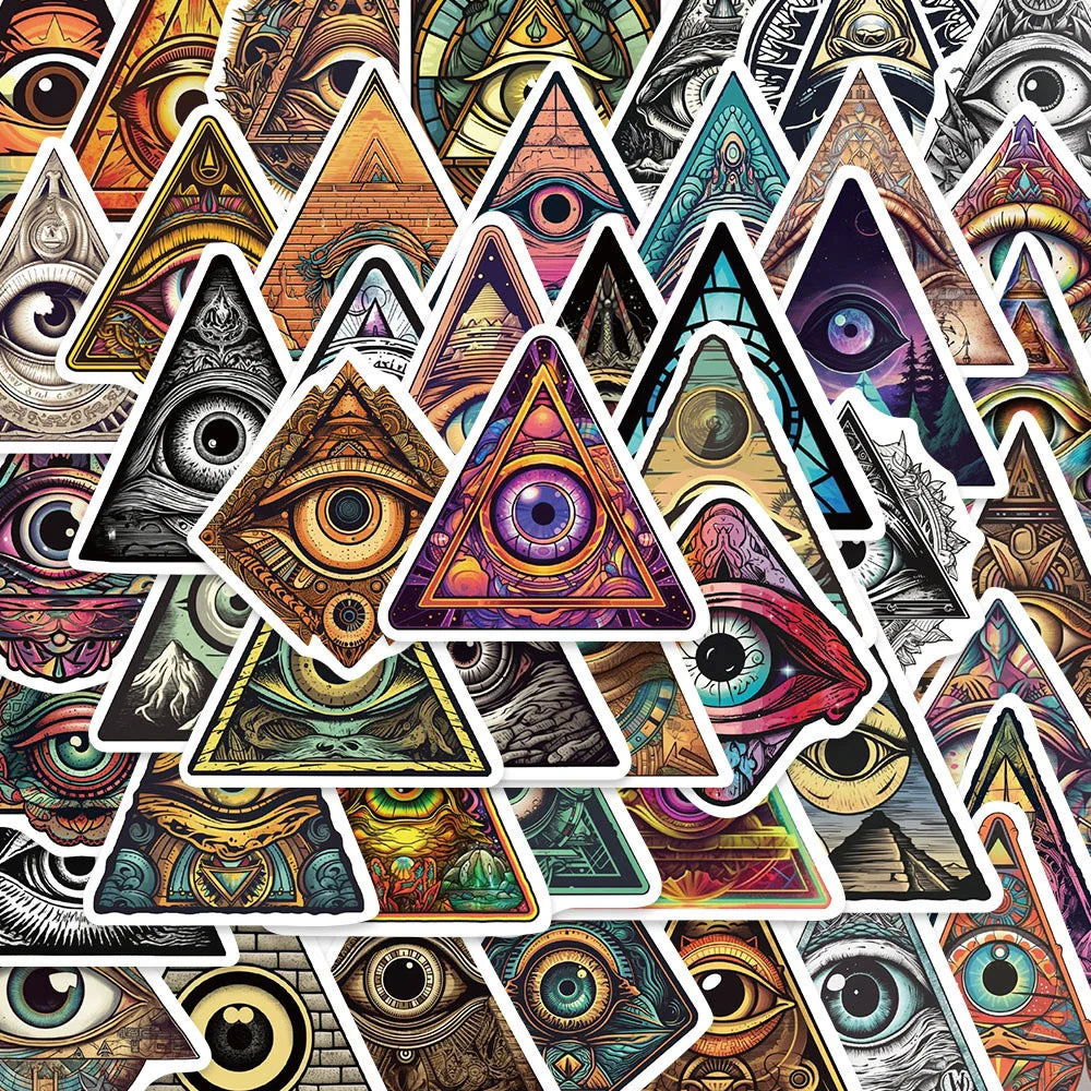 Gothic All Seeing Eye Waterproof Stickers Decals for Skateboard Motorcycle Laptop Phone Car (Online Order Only)