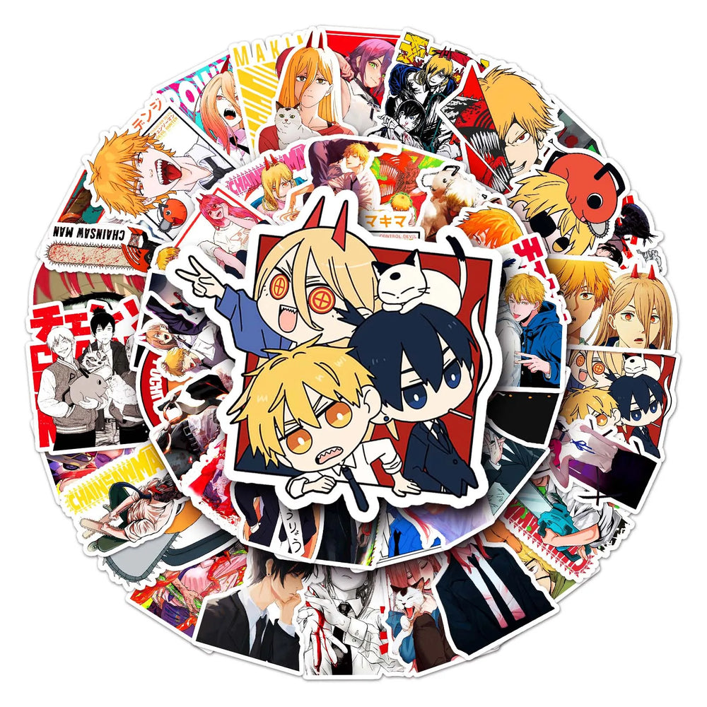 50Pcs Cartoon Cute Waterproof Vinyl Stickers for Kids Skateboard Snowboard Decals (ONLINE ORDER ONLY)
