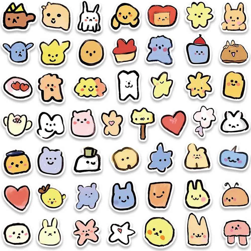 100pcs Funny Cute Cartoon Animals Meme Stickers Pack Vinyl Laptop Phone Decals Luggage Skateboard Guitar Waterproof Graffiti (ONLINE ORDER ONLY)