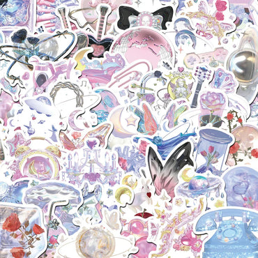 3D Cartoon Crystal Girl Stickers for Laptop, Phone, Suitcase, Notebook, Kids Toys (10/30/50pcs) (ONLINE ORDER ONLY)
