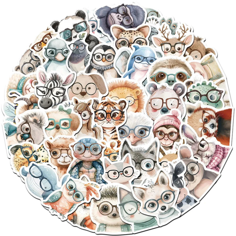 Cute Cartoon Animal Stickers - Waterproof PVC for Bike, Fridge, Bumper (10/30/50pcs) (ONLINE ORDER ONLY)