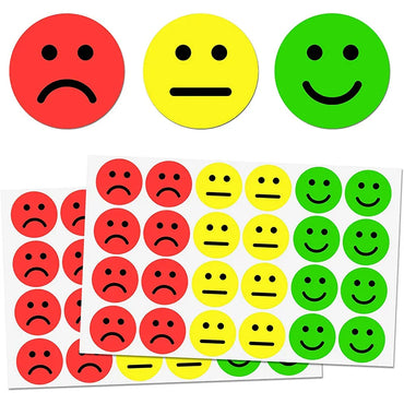 1" Happy Sad Smiling Face Behavior Stickers 120-1200pcs Labels Teachers Classroom School Kids Student Reward Sticker Toys Gifts (ONLINE ORDER ONLY)