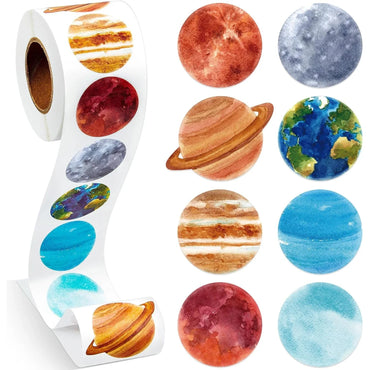 100-500pcs Children Reward Stickers Space Planet Label School Teacher Reward Student Scrapbooking Stationery Diaries Sticker (Online Order Only)