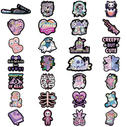 10/30/56PCS Cute Cartoon Halloween Gothic Horror Stickers Decals Skull Decals Decoration For Suitcase Notebook Laptop Fridge Car (ONLINE ORDER ONLY)