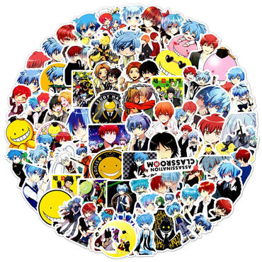 Assassination Classroom Cartoon Stickers for Luggage, Laptop, Phone, Guitar, Car, Bike, Skateboard (10/30/50PCS) (ONLINE ORDER ONLY)