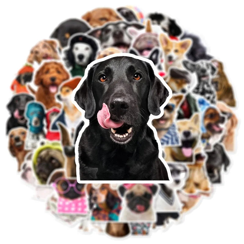 10/30/50PCS Kawaii Dog Hat PVC Sticker Aesthetic DIY Decoration Scrapbooking Accessories Stationery School Supplies for Kids (ONLINE ORDER ONLY)