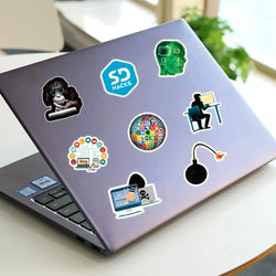 10/30/50PCS Hacker Programming Stickers Graffiti DIY Waterproof Laptop Luggage Phone Computer Helmet Cartoon Decals Kids Sticker (ONLINE ORDER ONLY)