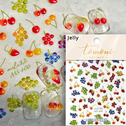 Lovely Mini Red Cherry Jelly Star Sun Fruit Charming Silver 3D 5D Self Adhesive Nail Art Stickers Cute Manicure Decals Wholesale (ONLINE ORDER ONLY)