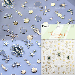 Starfish Dolphin Otter Shell Conch Whale Seahorse Pearl Oyster Infauna Self Adhesive Nail Art Stickers Manicure Decals Wholesale (ONLINE ORDER ONLY)