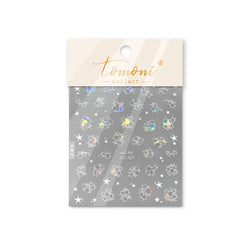 Summer Beach Ocean Water Ripples Flash Star Shell Starfish Conch Seasnail Soft Relief Decoration Nail Art Sticker Manicure Decal (ONLINE ORDER ONLY)