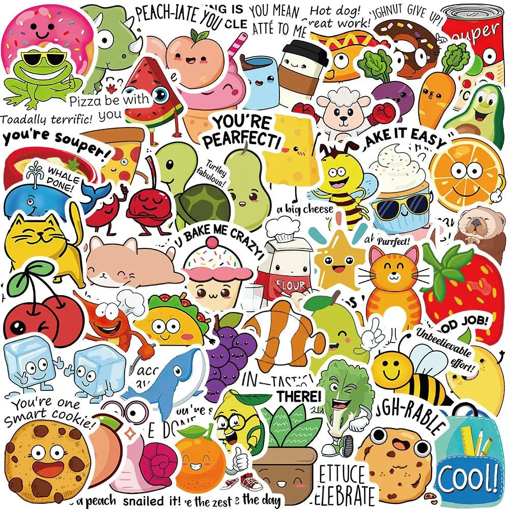 50PCS Animal Cartoon Reward Stickers for Kids - Teacher Supplies & Gifts (ONLINE ORDER ONLY)