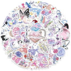 Dream Girl 3D Crystal Cartoon Stickers Decals DIY Skateboard Phone Notebook Guitar Bike Car Kids Gift (ONLINE ORDER ONLY)