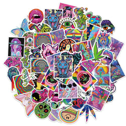 10/30/50PCS Cool Gothic Psychedelic Art Aesthetic Stickers Graffiti Decal Car Bike Skateboard Motorcycle Laptop Kid Sticker Toy (ONLINE ORDER ONLY)