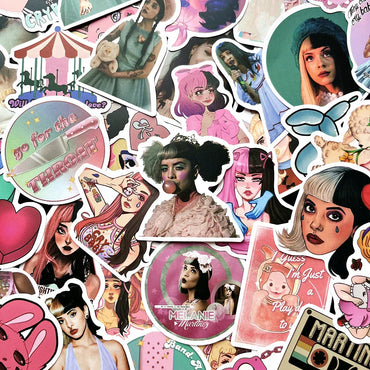 Melanie Martinez Stickers Pack - Cartoon Decals for Skateboard, Phone, Laptop, Motorcycle, Bike, Fan Gifts (ONLINE ORDER ONLY)
