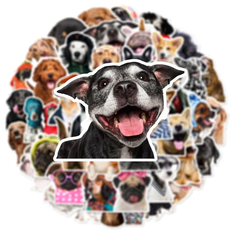 10/30/50PCS Kawaii Dog Hat PVC Sticker Aesthetic DIY Decoration Scrapbooking Accessories Stationery School Supplies for Kids (ONLINE ORDER ONLY)