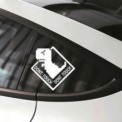 "DONT TOUCH"stickers,Cute pixel style little dinosaur decal,High Quality And Durable Automobiles Exterior Accessories Decals (ONLINE ORDER ONLY)