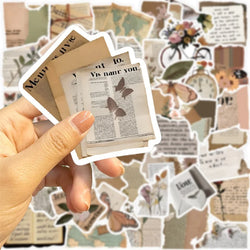 10/30/50PCS Copy Fragments PVC Sticker Aesthetic Children's Korean Stationery School Supplies Decoration Scrapbooking for Kids (ONLINE ORDER ONLY)