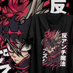 Black Clover Anime T-Shirt: Vintage Y2K Graphic Top (ONLINE ORDER ONLY)