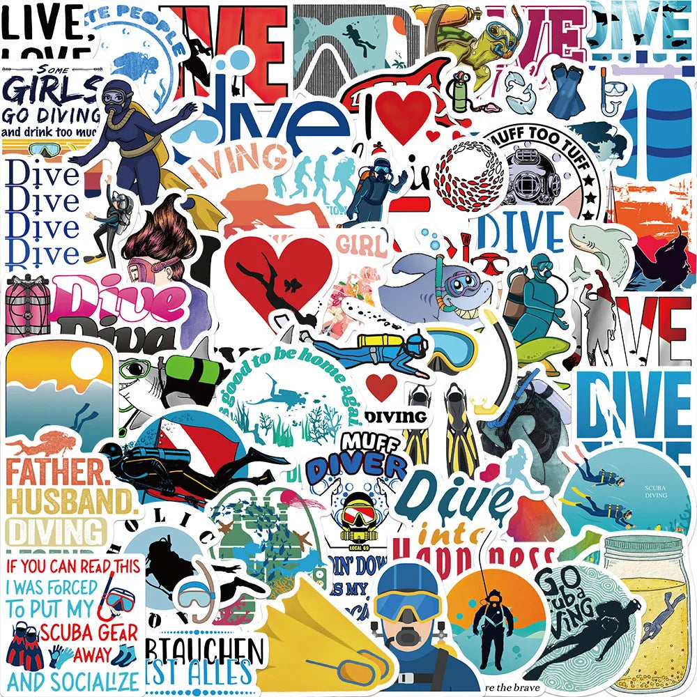 Cool Summer Waterproof Graffiti Stickers for Laptop, Motorcycle, Skateboard, Luggage, Phone, Guitar, Car - 10/30/50pcs (Online Order Only)