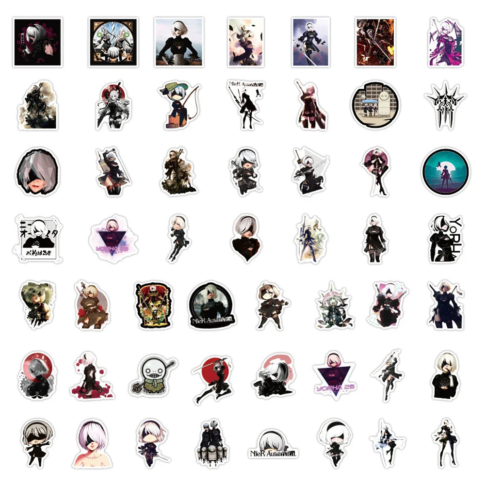 10/30/50PCS Anime NieR Automata Game Graffiti Stickers Decals Waterproof Phone Motorcycle Bike Bumper Sticker DIY Toys For Kids (ONLINE ORDER ONLY)