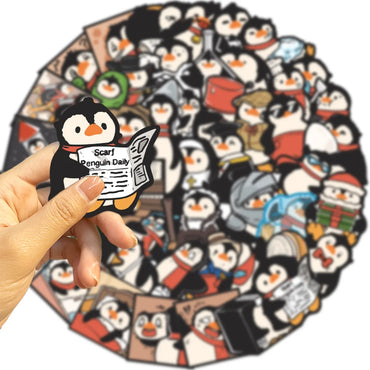 10/30/50PCS Penguin Cartoon Stickers Cartoon Animal Graffiti DIY Laptop Phone Guitar Bike Skateboard Decals Waterproof Kids Toy (ONLINE ORDER ONLY)