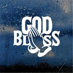 “GOD BLESS" Stickers，Show Your Faith in Jesus with This Waterproof Vinyl Car Sticker! (ONLINE ORDER ONLY)