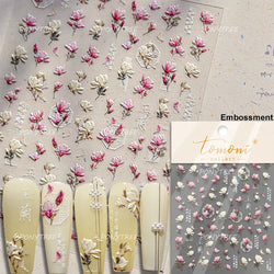 Colourful Field Bouquet Flower Spring Field Violet Daisy Bowknot Butterfly 5D Relief Adhesive Nail Art Stickers Manicure Decals (ONLINE ORDER ONLY)