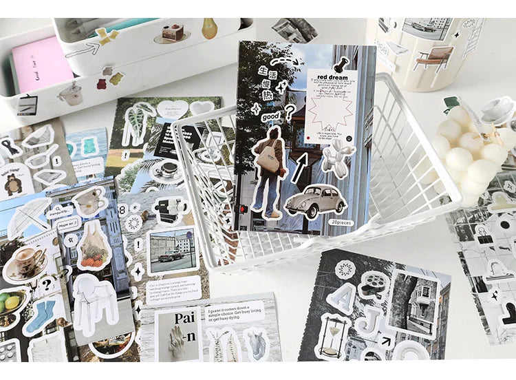 20 Sheets Future Expectation Series Stickers Book Scrapbooking Journal Creative Stationery DIY Decorative Stickers Aesthetic (ONLINE ORDER ONLY)