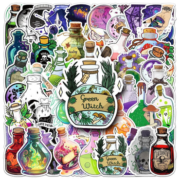 10/50pcs Cute Cartoon Magic Potion Bottle Stickers Aesthetic For Laptop Fridge Suitcase Notebook Waterproof Vinyl Decals Sticker (Online Order Only)