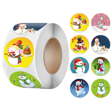 100-500pcs Cartoons Kraft Sticker Merry Christmas Stickers Package Seal Labels Christmas Gift Decoration Sticker new year decor (ONLINE ORDER ONLY)