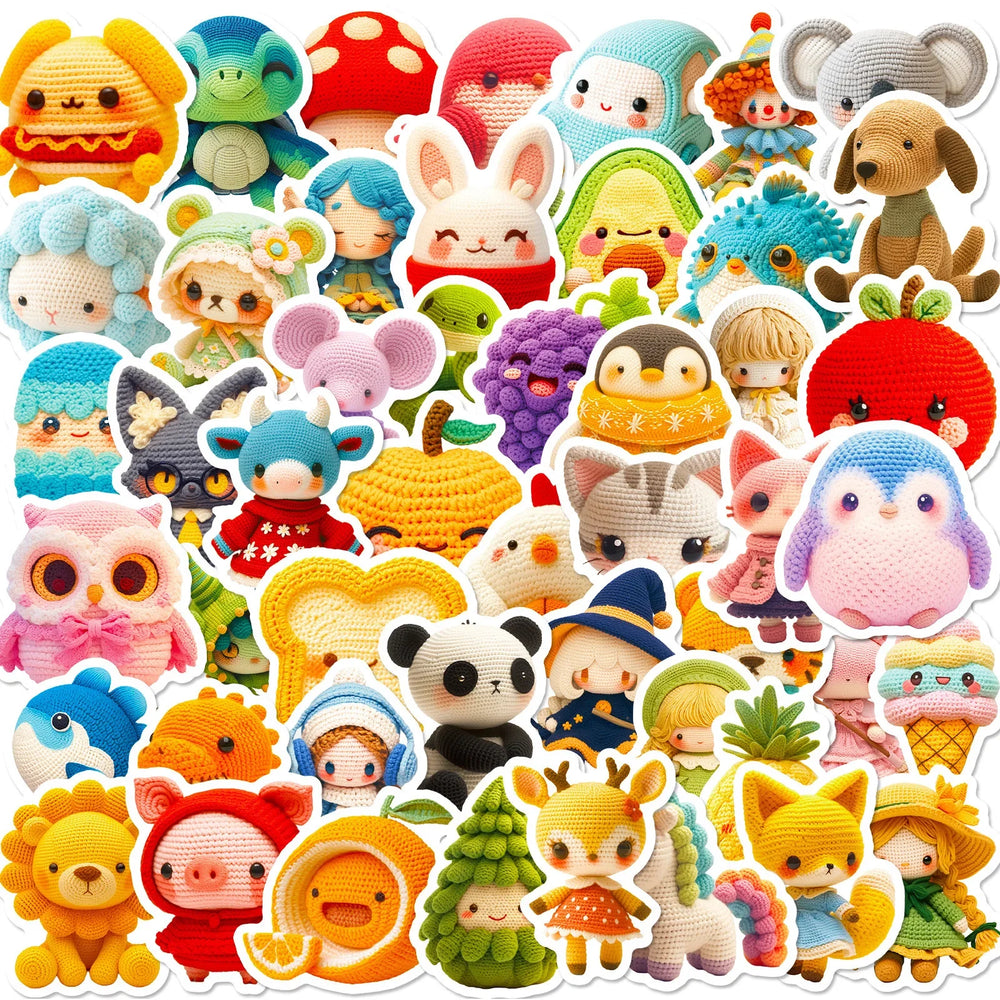 50Pcs Cute Cartoon Doll Stickers for Helmet, Wall, DIY Decoration (ONLINE ORDER ONLY)