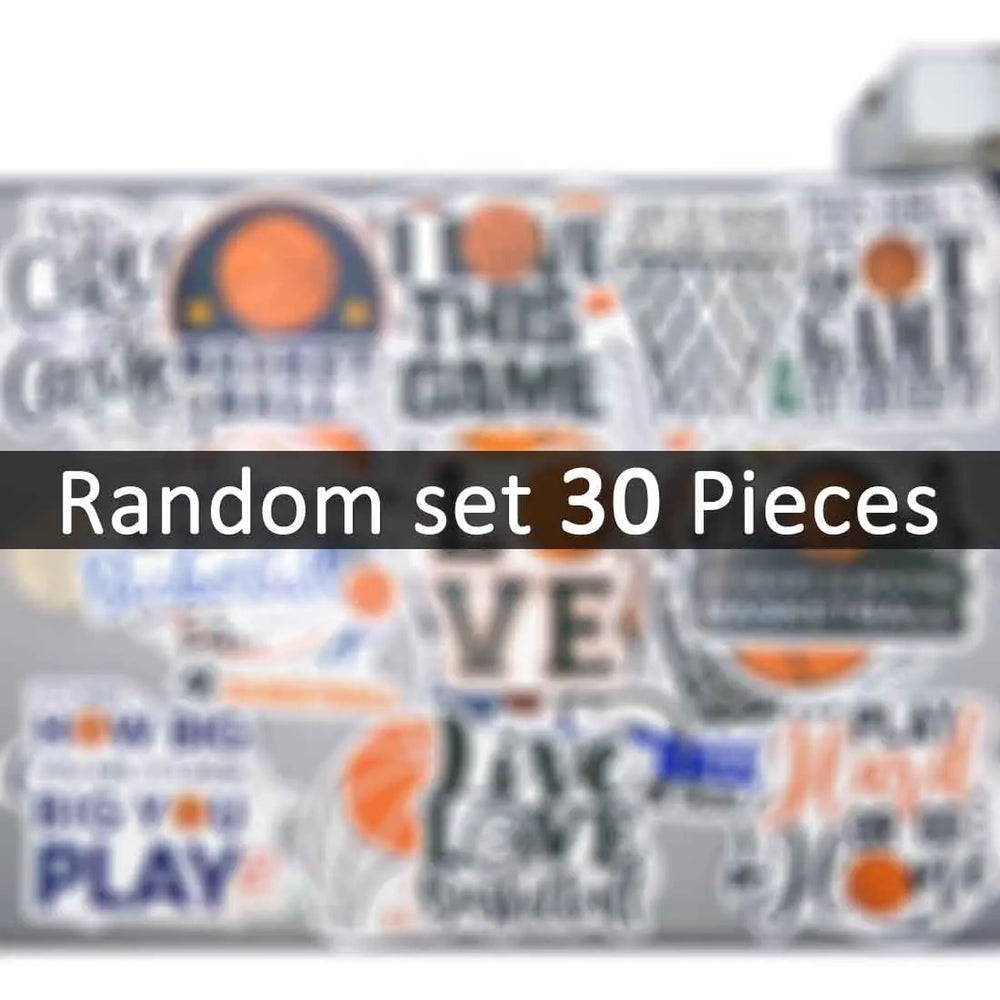 20/30/50Pieces Retro Fashion Funny Pattern Love Basketball Stickers for Kids Scrapbook Luggage Car Bike Phone Laptop Sticker Toy (Online Order Only)