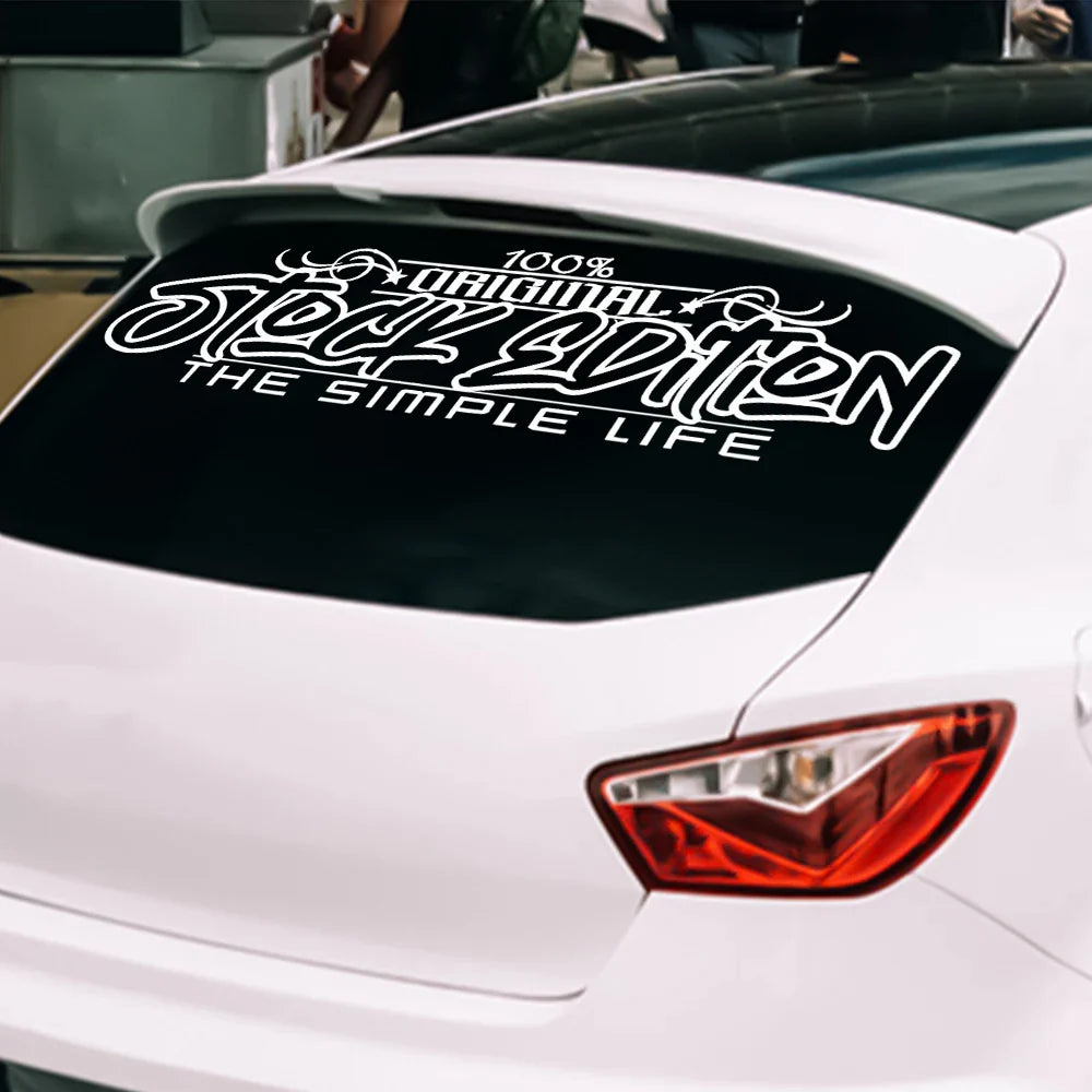 Stock Edition Simple Life Under Construction Car Sticker for Windshield Banner JDM Competition Style Waterproof Vinyl Decals (ONLINE ORDER ONLY)