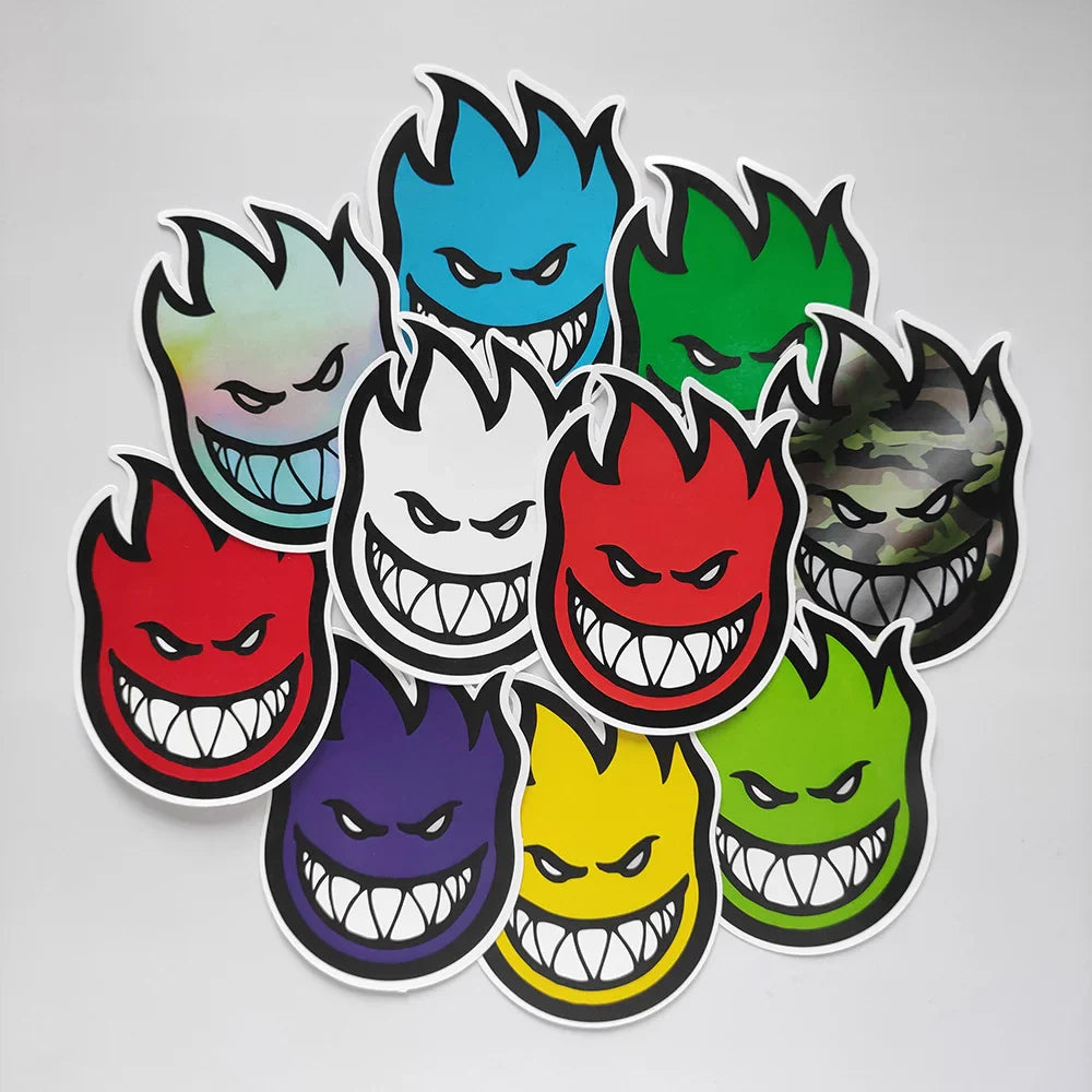 10Pcs Funny Spitfire Street Graffiti Skateboard Style Cool Bigger Stickers for Phone Laptop Luggage Bike Motorcycle Car Sticker (Online Order Only)