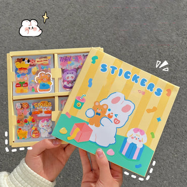 25/100 Pcs Cartoon Cute Sticker Pack Handbook Material Sticker Waterproof Handbook Sticker (Online Order Only)