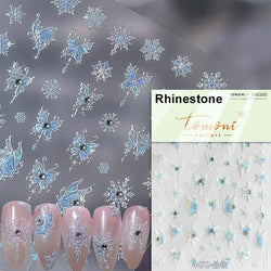 Butterfly Rose Laser Jelly Hot Stamping Lace Letter Flower Love Heart Bowknot 5D Self Adhesive Nail Art Stickers Manicure Decals (ONLINE ORDER ONLY)